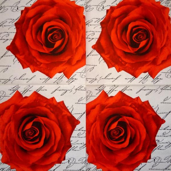 029 Rosen - 3-lagig (blau)